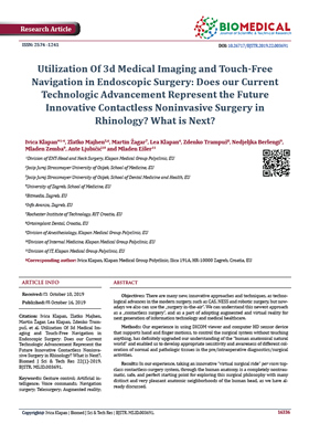 Do We Really Need a New Navigation-Noninvasive "on the Fly" Gesture-Controlled Incisionless Surgery? Utilization Of 3d Medical Imaging and Touch-Free Navigation in Endoscopic Surgery: Does our Current Technologic Advancement Represent the Future Innovative Contactless Noninvasive Surgery in Rhinology? What is Next?
